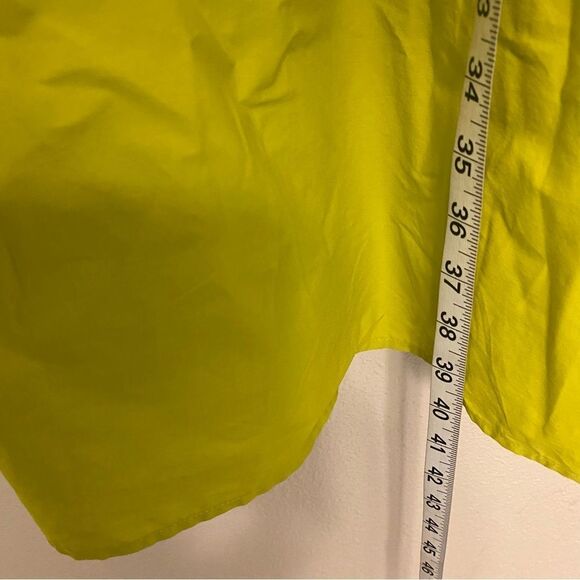 Eva Mendes lime green a line off the shoulder puff sleeve summer Dress boho L - Picture 14 of 15